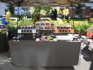 Our beautiful homemade products on display at the Burr Ridge "Market on the Green" Farmers' Market