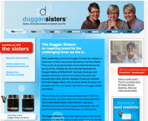 DugganSisters.com homepage