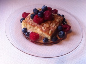 Almond Cake with berries